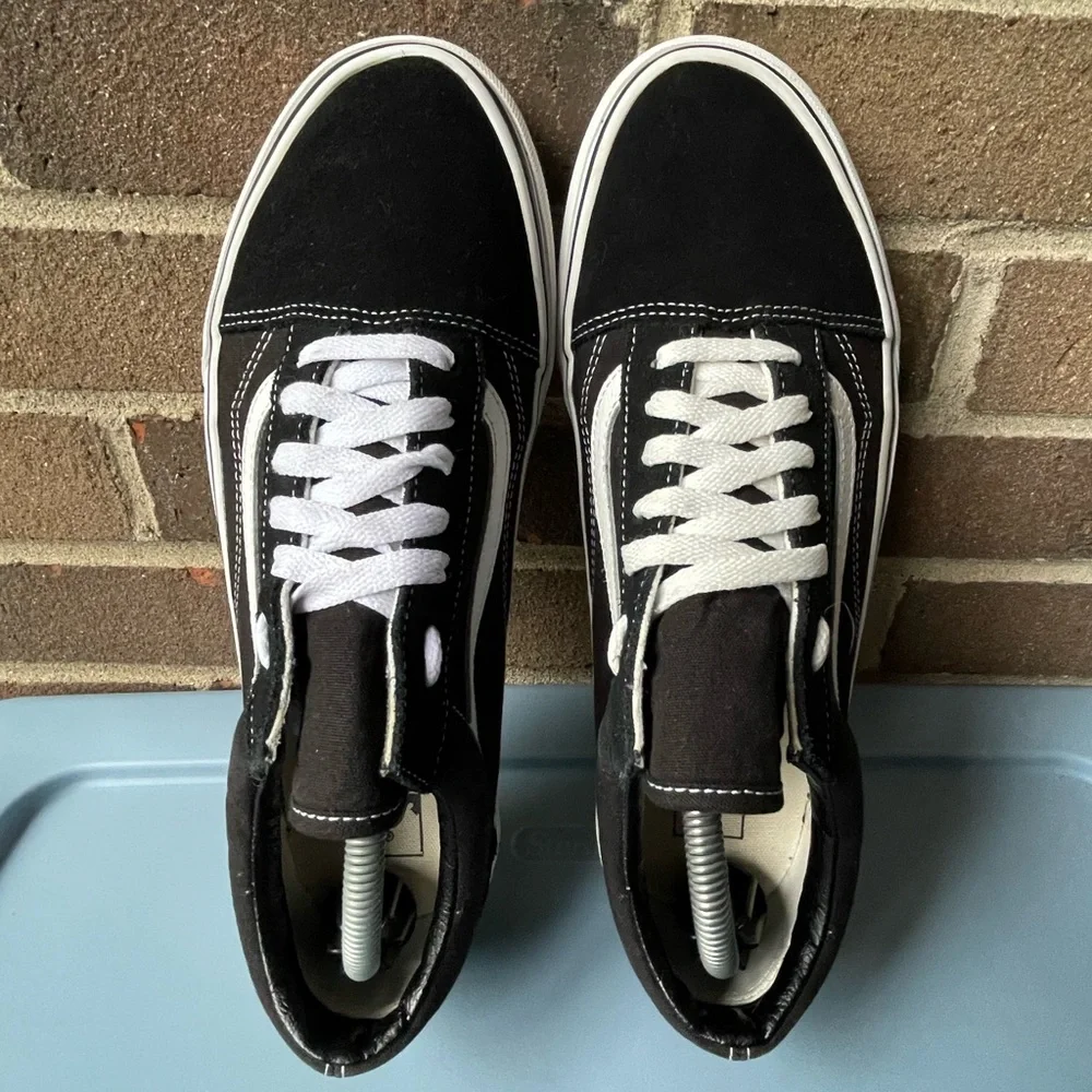 Vans Off The Wall Black And White Suede Sneakers - Picture 8 of 10